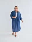 Studio Curve Cuffed 3/4 Sleeve Stepped Hem Jacket, Denim product photo View 06 S