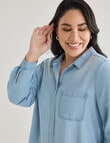 Studio Curve Lyocell Shirt, Light Blue product photo