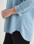 Studio Curve Lyocell Shirt, Light Blue product photo View 04 S