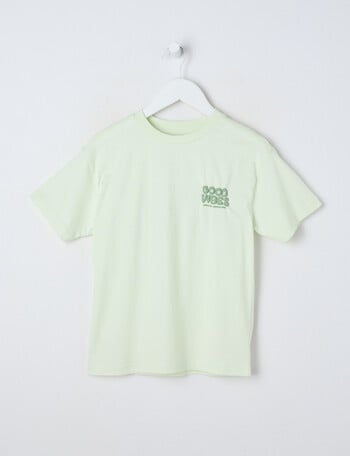 Mac & Ellie Good Vibes Short Sleeve Tee, Pistachio product photo