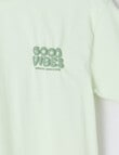 Mac & Ellie Good Vibes Short Sleeve Tee, Pistachio product photo View 02 S