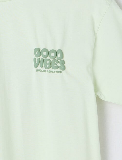 Mac & Ellie Good Vibes Short Sleeve Tee, Pistachio product photo View 02 L