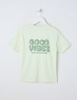 Mac & Ellie Good Vibes Short Sleeve Tee, Pistachio product photo View 03 S