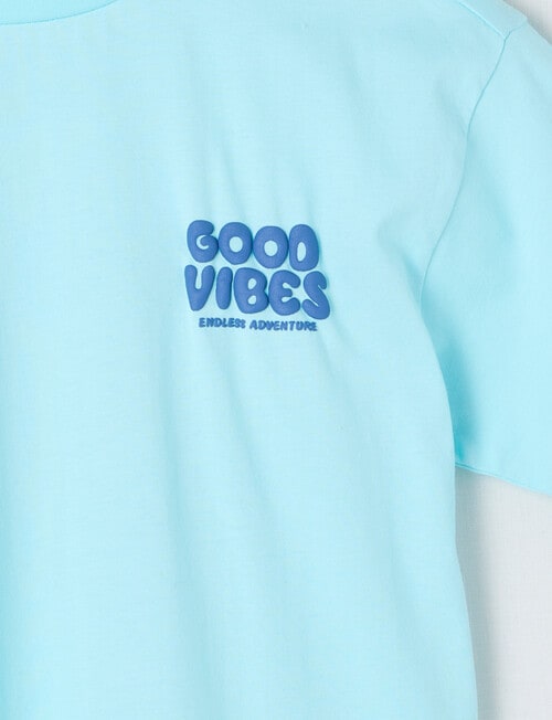 Mac & Ellie Good Vibes Short Sleeve Tee, Dark Ice product photo View 02 L