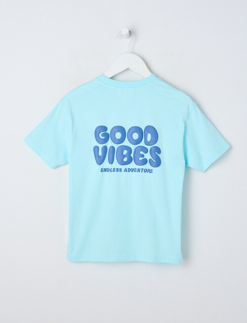 Mac & Ellie Good Vibes Short Sleeve Tee, Dark Ice product photo View 03 L
