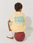 Mac & Ellie Good Vibes Short Sleeve Tee, Butter product photo