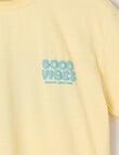 Mac & Ellie Good Vibes Short Sleeve Tee, Butter product photo View 02 S