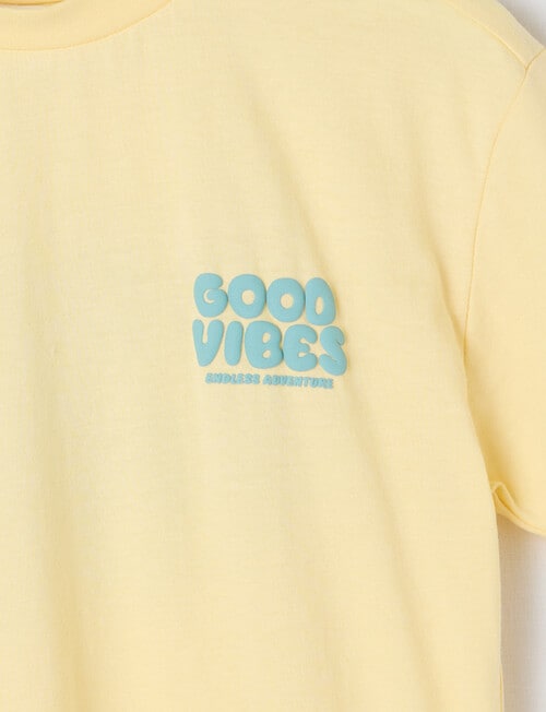Mac & Ellie Good Vibes Short Sleeve Tee, Butter product photo View 02 L