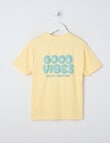 Mac & Ellie Good Vibes Short Sleeve Tee, Butter product photo View 03 S