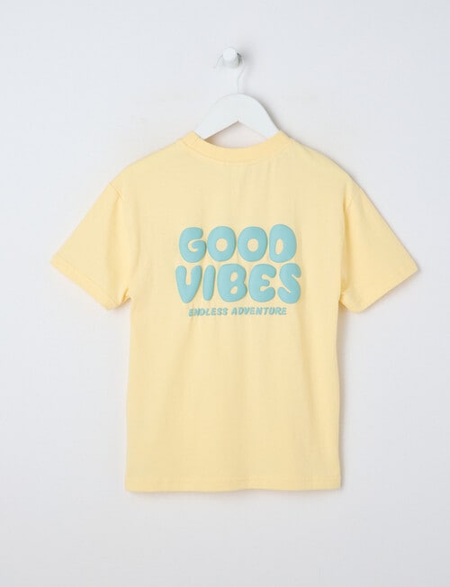 Mac & Ellie Good Vibes Short Sleeve Tee, Butter product photo View 03 L