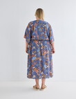 Studio Curve Button Front Empire Dress, Spring Garden product photo View 02 S