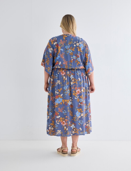 Studio Curve Button Front Empire Dress, Spring Garden product photo View 02 L