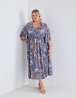 Studio Curve Button Front Empire Dress, Spring Garden product photo View 03 S