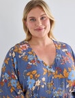 Studio Curve Button Front Empire Dress, Spring Garden product photo View 04 S