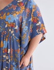 Studio Curve Button Front Empire Dress, Spring Garden product photo View 06 S