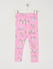 Mac & Ellie Unicorn Full Length Legging, Candy Pink product photo