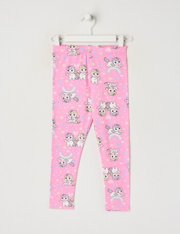 Mac & Ellie Unicorn Full Length Legging, Candy Pink product photo