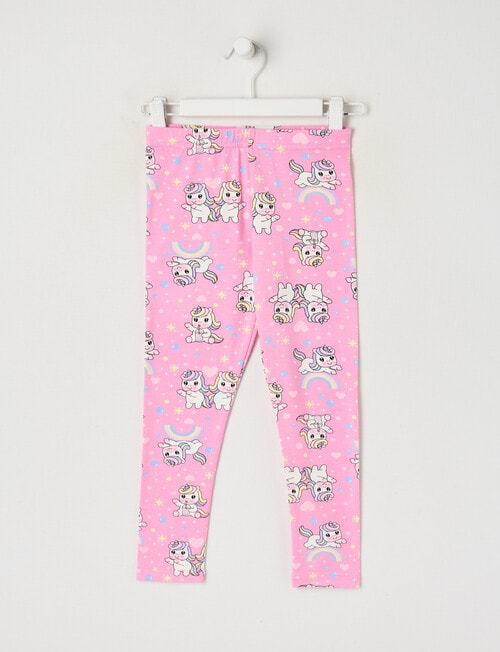 Mac & Ellie Unicorn Full Length Legging, Candy Pink product photo