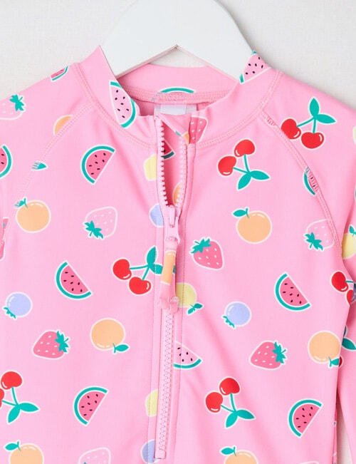 Wavetribe Fruit Long Sleeve Rashsuit, Candy Pink product photo View 02 L