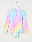 Wavetribe Ombre Long Sleeve Rashsuit, Rainbow product photo
