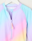 Wavetribe Ombre Long Sleeve Rashsuit, Rainbow product photo View 02 S