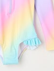 Wavetribe Ombre Long Sleeve Rashsuit, Rainbow product photo View 03 S