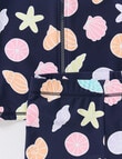 Wavetribe Shells 2 Piece Long Sleeve Rash Set, Navy product photo View 02 S