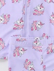 Wavetribe Unicorns 2 Piece Long Sleeve Rash Set, Lilac product photo View 02 S