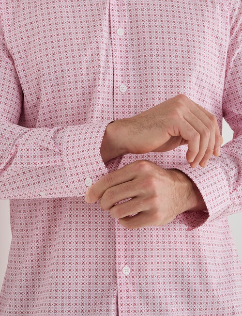 Laidlaw + Leeds Geo Atom Long Sleeve Shirt, Pink product photo View 05 L