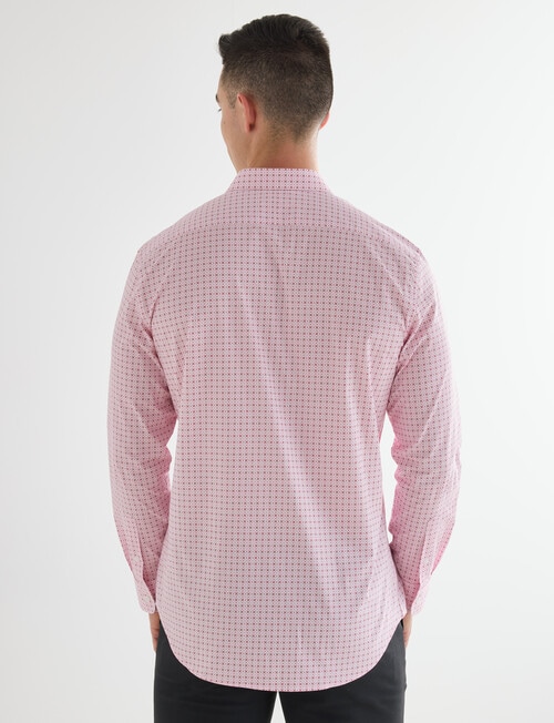Laidlaw + Leeds Geo Atom Long Sleeve Shirt, Pink product photo View 02 L