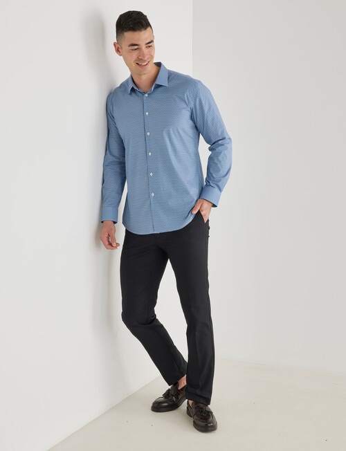 Laidlaw + Leeds Geo Hive Long Sleeve Shirt, Blue product photo View 03 L