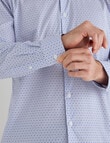 Laidlaw + Leeds Geo Daisy Long Sleeve Shirt, Navy product photo View 05 S