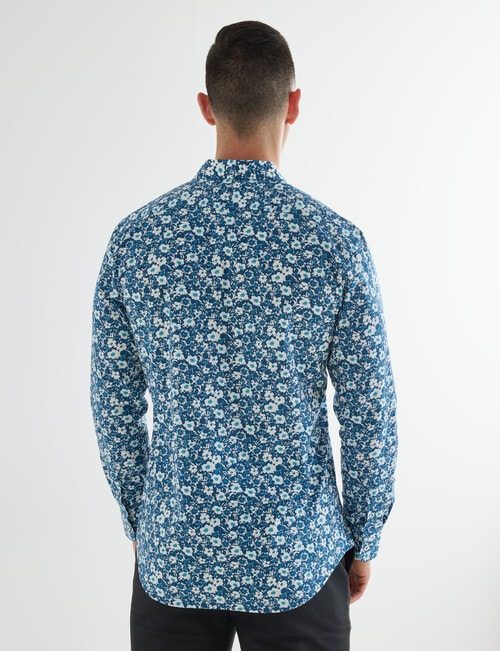 Laidlaw + Leeds Bouquet Long Sleeve Shirt, Teal product photo View 02 L