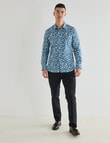 Laidlaw + Leeds Bouquet Long Sleeve Shirt, Teal product photo View 03 S