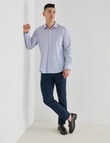 Laidlaw + Leeds Geo Daisy Long Sleeve Shirt, Navy product photo View 03 S