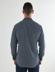 Laidlaw + Leeds Geo Diamond Long Sleeve Shirt, Navy product photo View 02 S