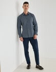 Laidlaw + Leeds Geo Diamond Long Sleeve Shirt, Navy product photo View 03 S