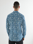 Laidlaw + Leeds Bouquet Long Sleeve Shirt, Teal product photo View 02 S
