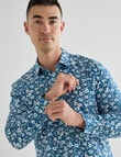 Laidlaw + Leeds Bouquet Long Sleeve Shirt, Teal product photo View 04 S