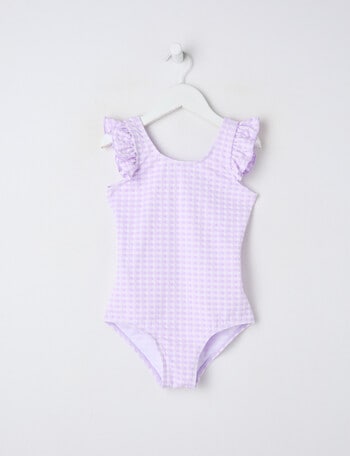 Wavetribe Gingham1 Piece Swimsuit, Lilac product photo