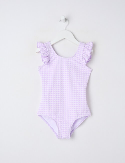 Wavetribe Gingham1 Piece Swimsuit, Lilac product photo