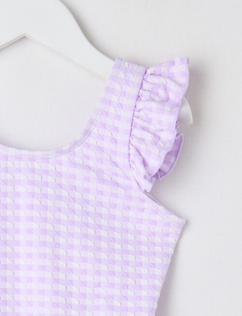Wavetribe Gingham1 Piece Swimsuit, Lilac product photo View 02 L