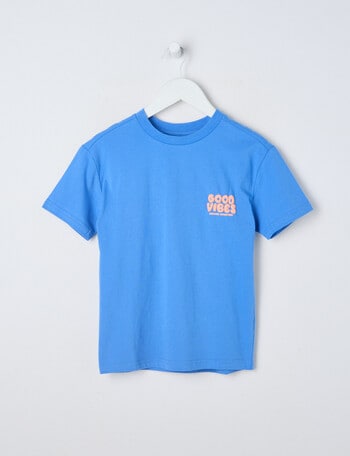 Mac & Ellie Good Vibes Short Sleeve Tee, Sea product photo