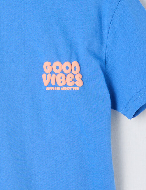 Mac & Ellie Good Vibes Short Sleeve Tee, Sea product photo View 02 L