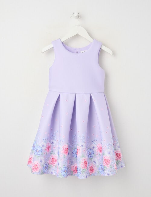 Party Collection Border Print Dress, Soft Lilac product photo