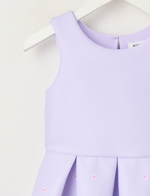 Party Collection Border Print Dress, Soft Lilac product photo View 02 L