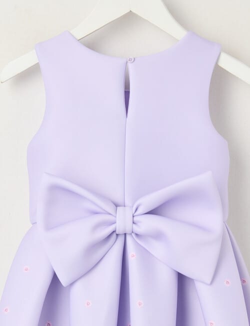 Party Collection Border Print Dress, Soft Lilac product photo View 05 L