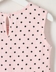 Mac & Ellie Amelie Spot Peplum Bow Top, Baby Pink product photo View 02 S