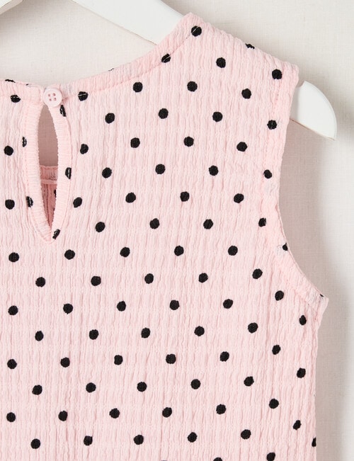 Mac & Ellie Amelie Spot Peplum Bow Top, Baby Pink product photo View 02 L