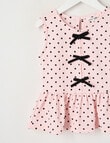 Mac & Ellie Amelie Spot Peplum Bow Top, Baby Pink product photo View 03 S